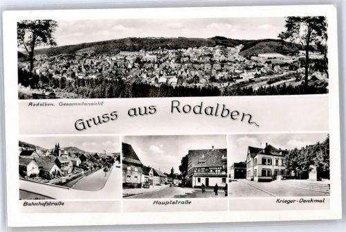 Rodalben Gesamtansicht, Bahnhofstraße, Hauptstraße, Kriegerdenkmal