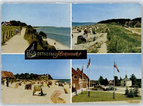 24321 W2322 Hohwacht (Ostsee) - Strand, Berliner Platz, Kirche