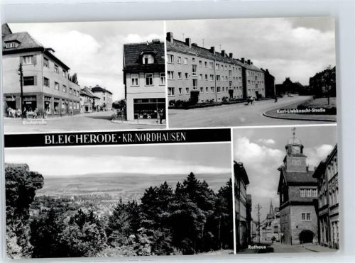 Bleicherode Kirchstraße, Karl-Liebknecht-Straße, Rathaus