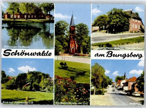 Schönwalde Schule am Dorfteich, Jugendherberge, Dorfstraße, Kirche
