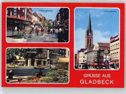 Gladbeck Lambertikirche, Fußgängerzone, Hochstraße