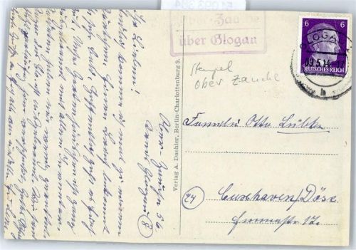 Glogau Landpoststempel ober Zauche