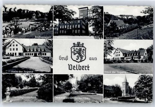 Velbert Badeanstalt, Rathaus, Saubrücke, Haus der Jugend, Christuskirche, Alte Kirche