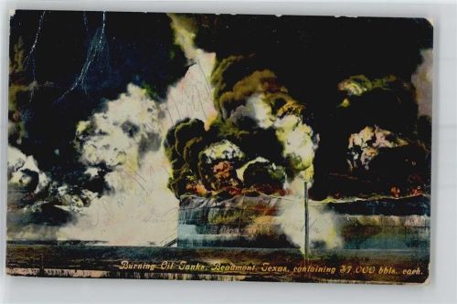 Burning Oil Tanks