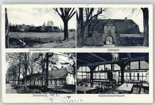49565 W4550 Malgarten Gebrauchsspuren Schullandheim, Torbogen