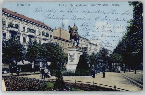 Neukölln Hohenzollernplatz , Kaiser Wilhelm Denkmal
