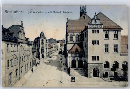 08468 O9800 Reichenbach , Vogtl - Ortsansicht, Zwickauer Straße, Postamt