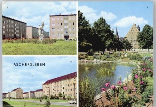 Aschersleben Otto-Grotewohl-Straße, Juri-Gagarin-Straße, Volkshaus, Platz der Jugend