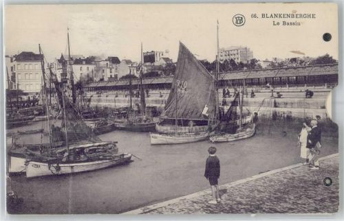 Blankenberghe Leporello, Hafen Le Bassin, Schiff
