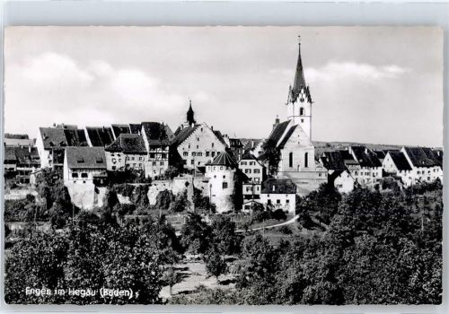 78234 W7707 Engen , Hegau - Kirche, Ortsansicht
