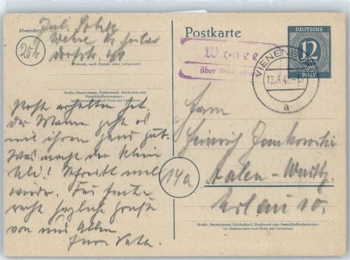 Vienenburg Landpoststempel Wegee