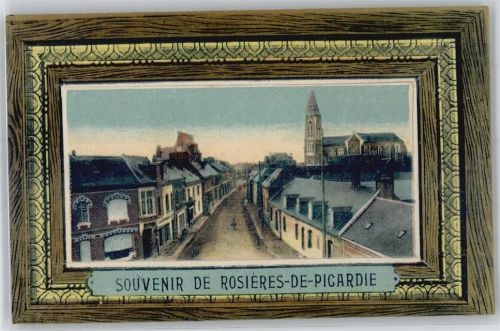 80170 Rosieres-en-Santerre - Leporello, Blick zur Kirche, Rosieres-de-Picardie