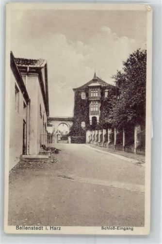 Ballenstedt Schloss, Eingang