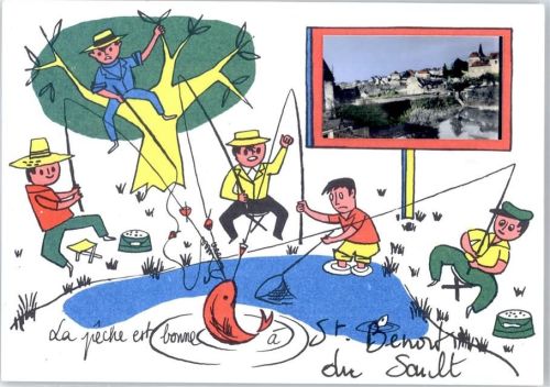 Saint-Benoit-du-Sault Leporello, Angler, Humor Angeln