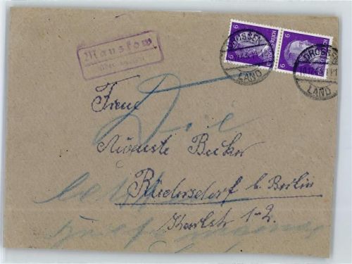 Drossen Landpoststempel Mauskow