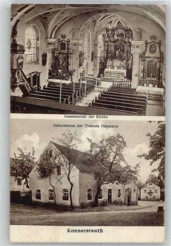 95692 W8591 Konnersreuth , Oberpf - Geburtshaus der Theresia Neumann, Inneres der Kirche