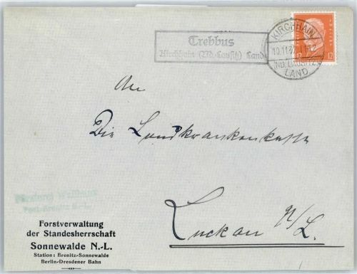 Doberlug-Kirchhain Landpoststempel Trebbus