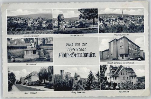 Höhr-Grenzhausen Kriegerdenkmal Postamt Kurhaus