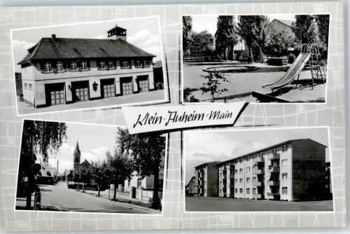 Klein-Auheim 1957 Kirche Spielplatz