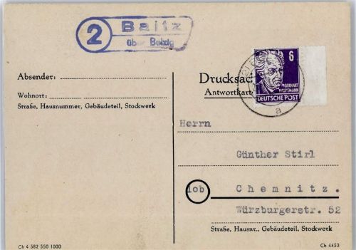 Belzig Landpoststempel Baitz