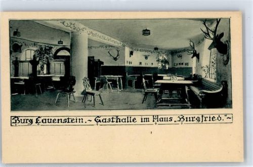Lauenstein Burg Lauenstein Gasthalle im Haus Burgfried