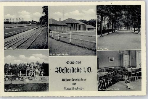 Westerstede Sportplatz Schwimmbad Badeanstalt Hössen-Sportanlage Jugendherberge