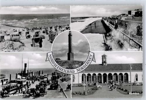 26548 W2982 Norderney - Strandleben, Dampfer, Kurhaus