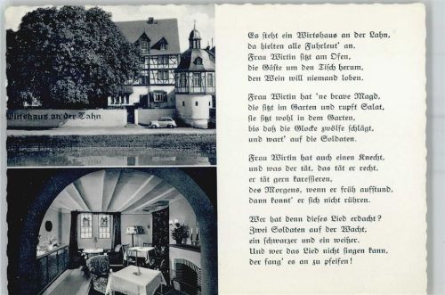 Dausenau Gasthaus Altes historisches Wirtshaus an der Lahn