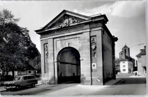 67227 W6710 Frankenthal (Pfalz) Foto AK Wormser Tor Apotheke