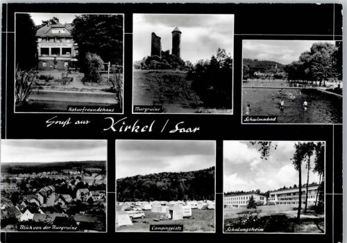 66459 W6654 Kirkel - naturfreundehaus Burgruine Schwimmbad Schulungsheim Campingplatz