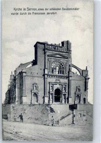 51800 Servon-Melzicourt 1914 - zerstörte Kirche