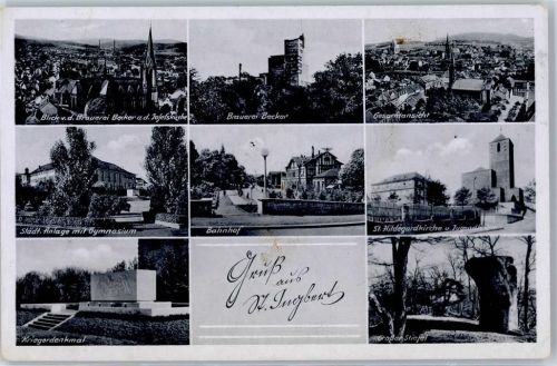 St. Ingbert Brauerei Becker Bahnhof St. Hildegardkirche Kriegerdenkmal