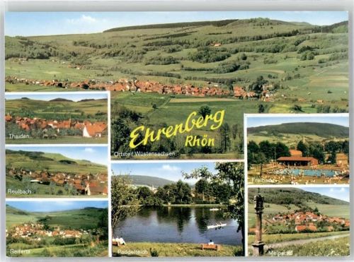 Ehrenberg Blick auf Ehrenberg Schwimmbad Thaiden Reulbach