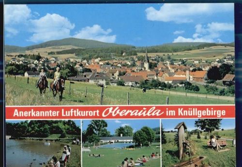 Oberaula Panorama Schwimmbad Teich