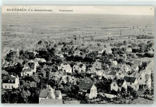 Auerbach 1915 Villenviertel Stempel Fliegeraufnahme