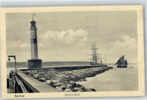Aarhus 1913 Leuchtturm Mole