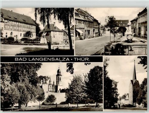 Bad Langensalza Kirche Brunnen Denkmal Straßenansicht