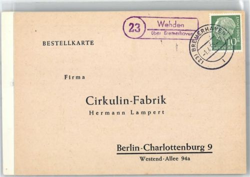 Bremerhaven Landpoststempel Iselersheim