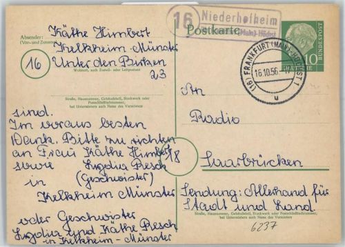 Niederhofheim Landpoststempel