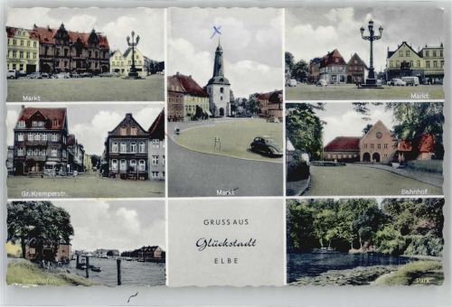 Glückstadt Markt Bahnhof Hafen Auto