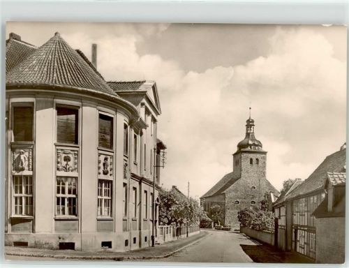 Weferlingen Kirchstrasse mit St Lamberti Kirche