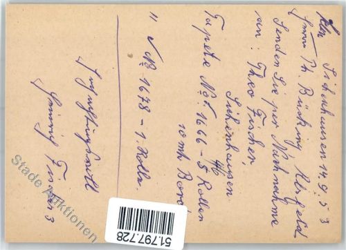 36391 W6492 Neuengronau - Landpoststempel Bestellkarte Tapetenhaus Philipp Bücking