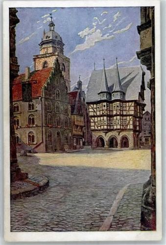 Alsfeld Marktplatz sign. K.Lindegreen