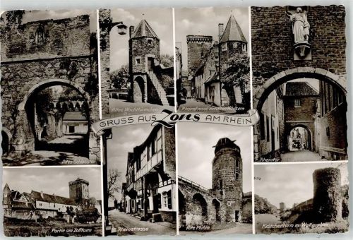 Zons Wachturm Schlosstor Rheinstraße Rheintor Mühle Krötchenturm Zollturm