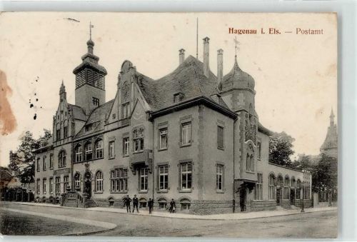 Haguenau 1915 Postamt Feldpost WK I