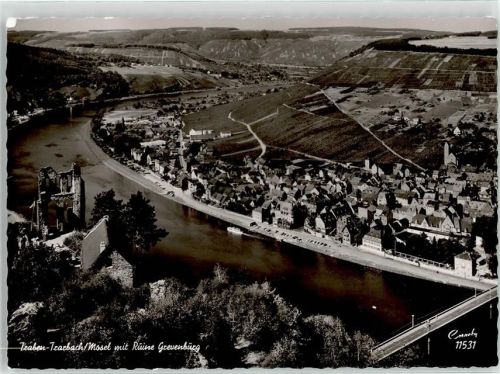 Traben-Trarbach Ruine Grevenburg Fliegeraufnahme