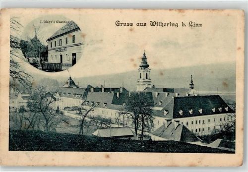 4060 Wilhering 1908 - Gasthaus J.Mayr Kirche
