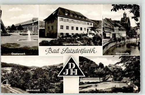31162 W3202 Bad Salzdetfurth - Jugendherberge Gradierwerk Hauptstrasse Schwimmbad Kurpark