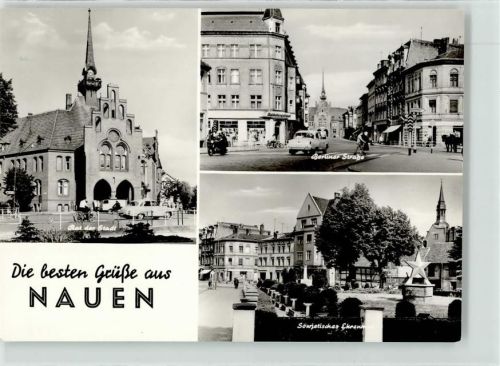 14641 O1550 Nauen , Havelland - Rat der Stadt Berliner Straße Sowjetisches Denkmal