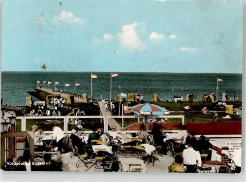 Burhave Gasthaus Strandhalle Terrasse